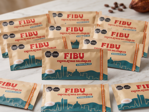 Chocolatinas Saludables FIBU - Caja x 12 Unidades